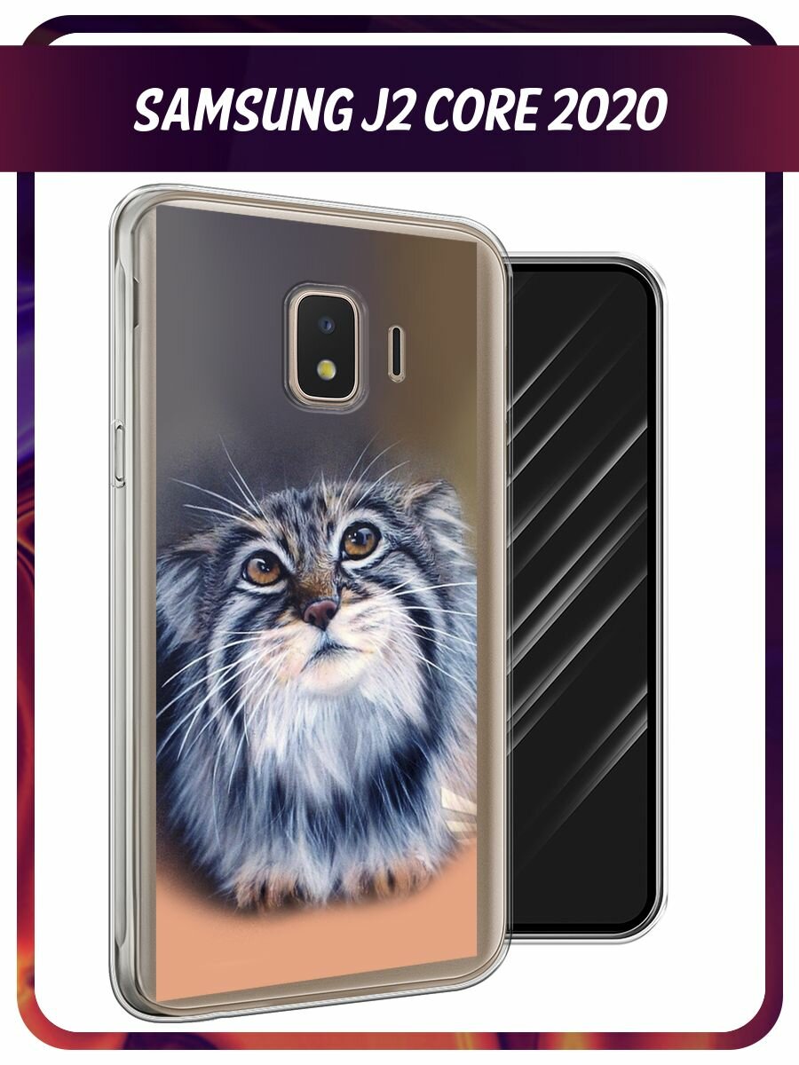 Чехол на Samsung Galaxy J2 Core (2018/2020) / Самсунг Галакси J2 Core (2020) с принтом "Кот манул 2"