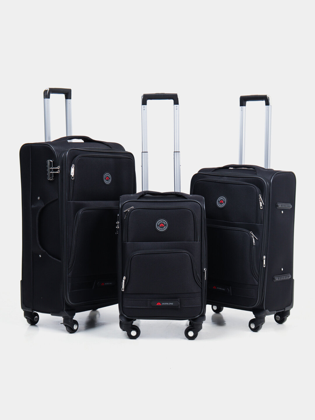 Чемодан , 120 л, размер L, черный — фото 1