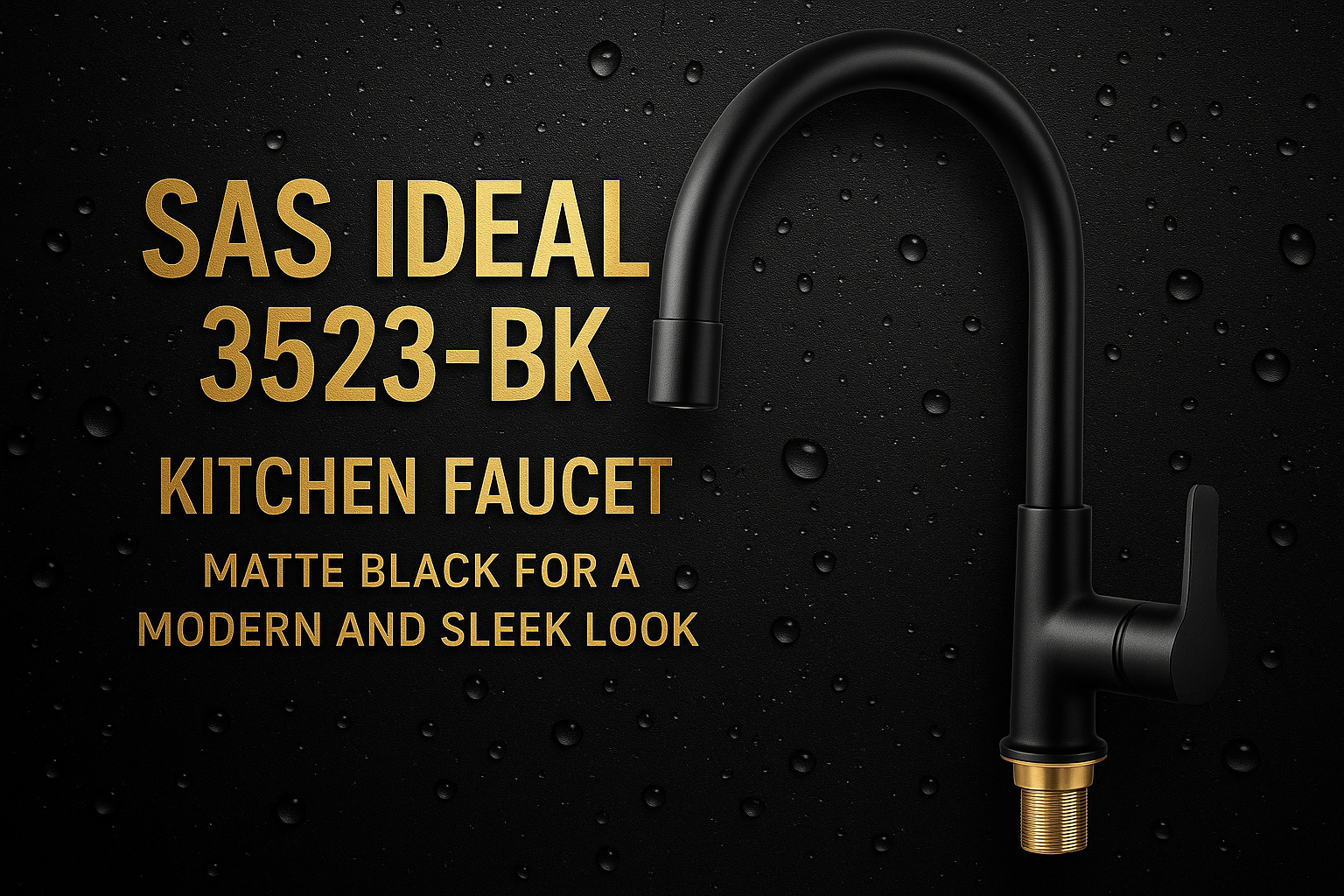 Смеситель SAS Ideal 3523-BK из высококачественного цинкового сплава