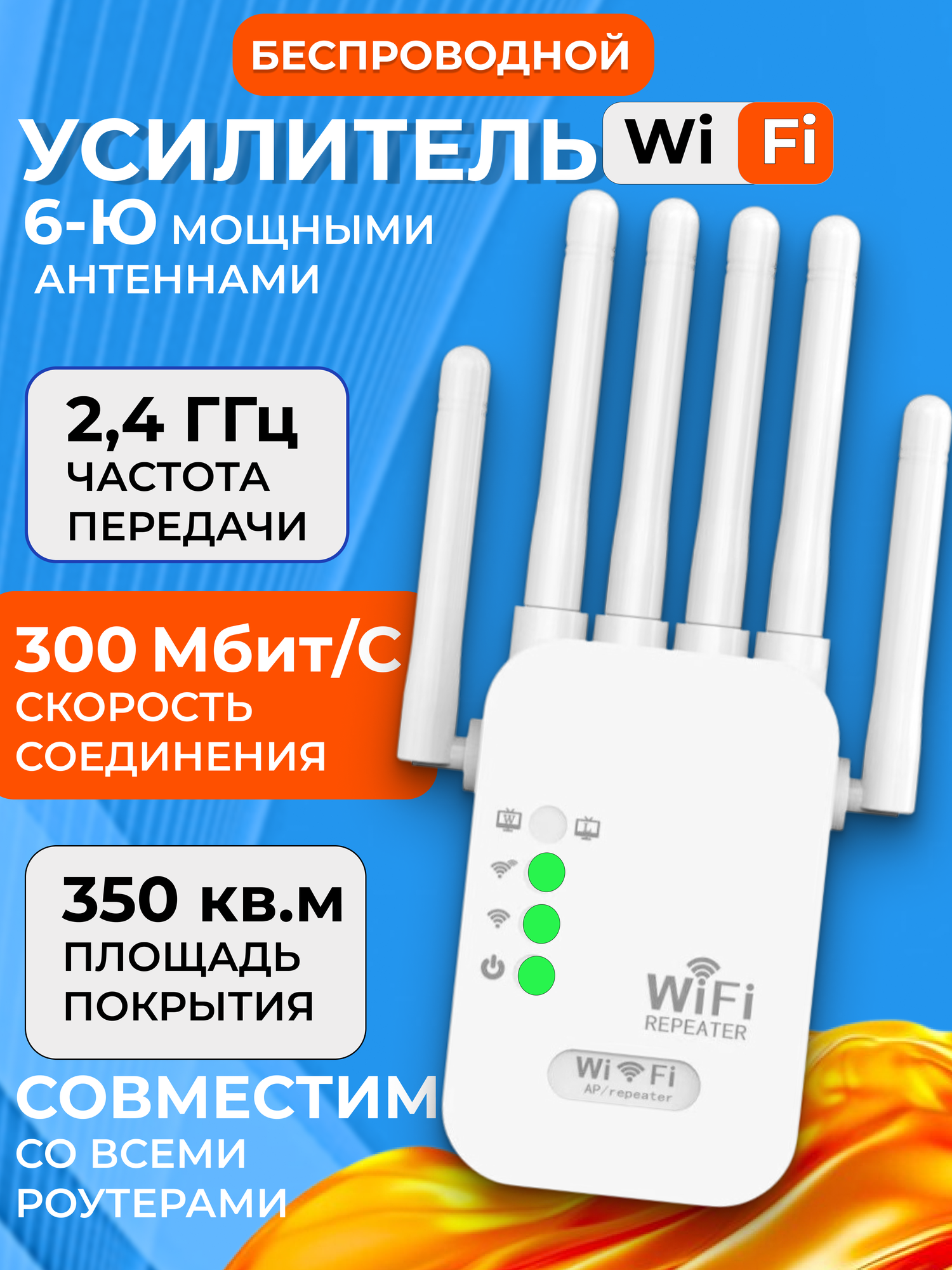 Усилитель wifi сигнала усилитель сигнала wi-fi 300 Мбит\c репитер wifi сигнала ретранслятор