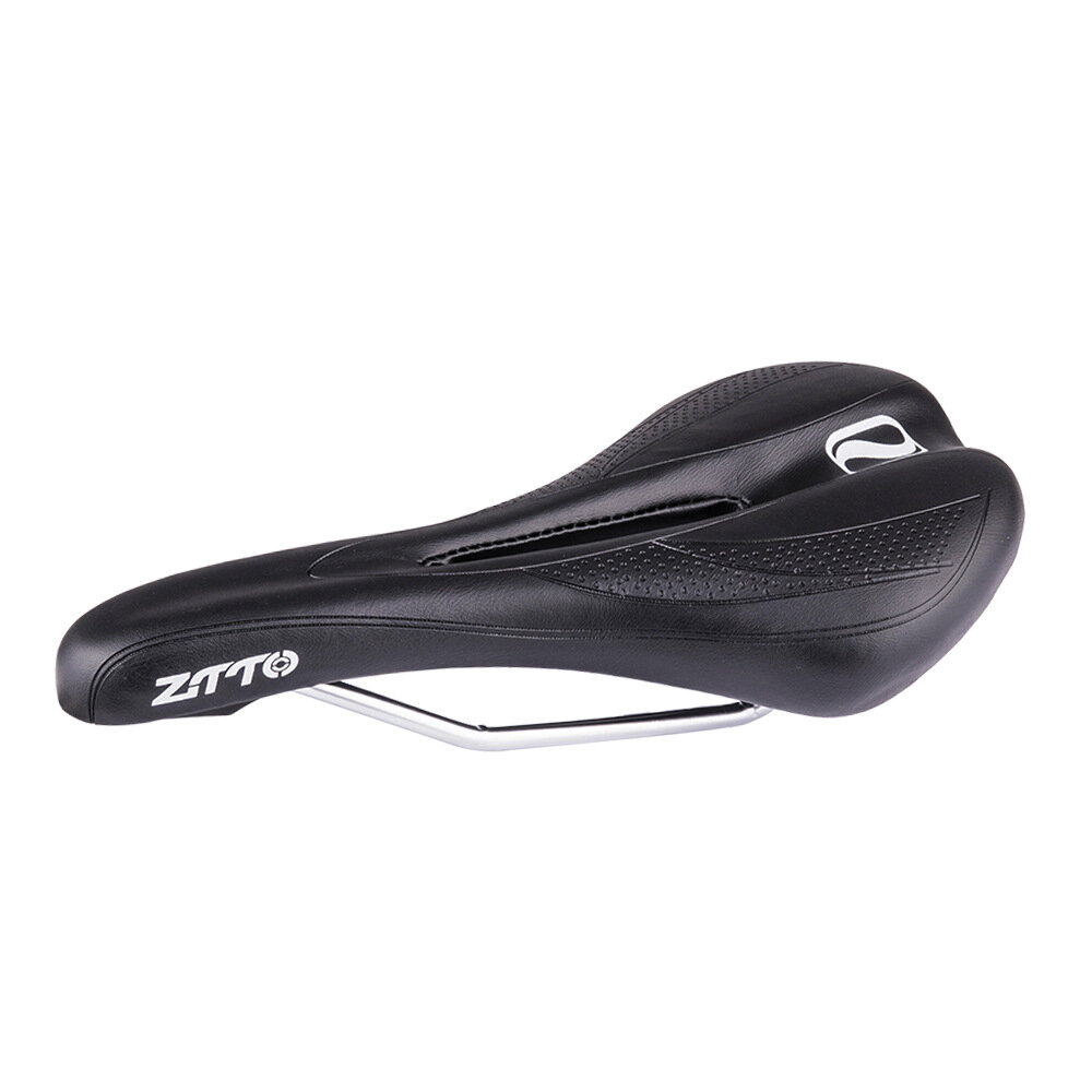 ZTTO bicycle saddle, width 142mm, length 275mm, weight 320g, color black, red, material PU, metal, hollow design, for mountain bike, road bike, folding bike, package size 300*150*100mm, package weight 330g, 1 piece per pack