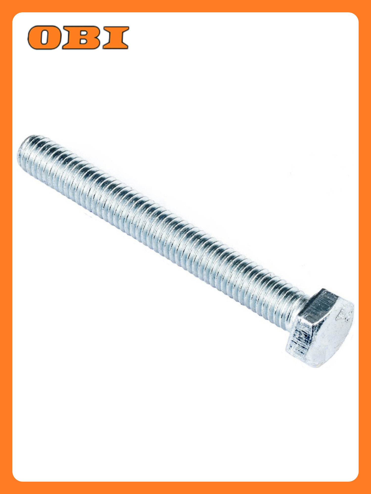 Болт Стройбат DIN 933 М8х120 шестигранный оцинкованный 2 шт