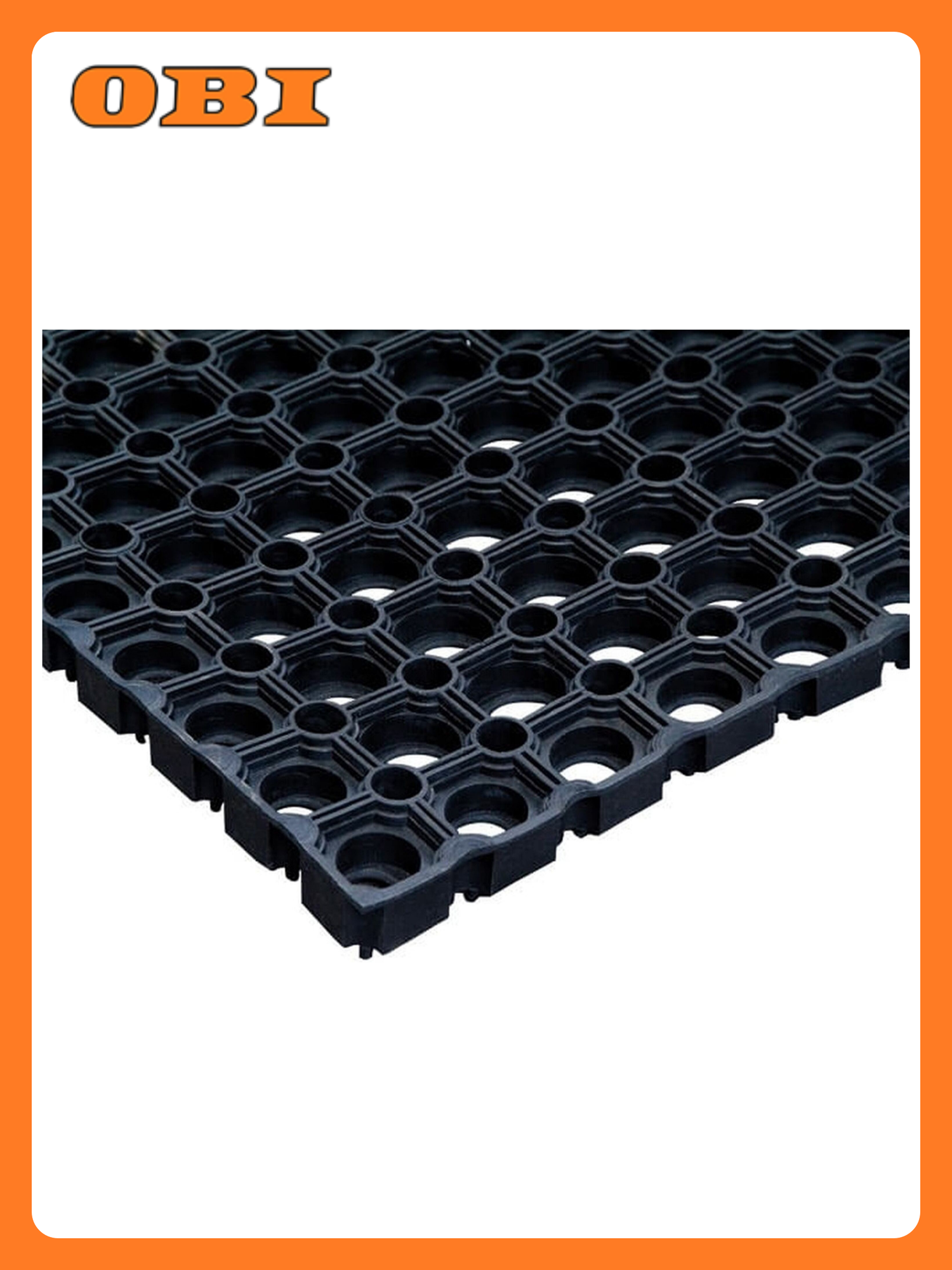 Коврик придверный ринго-мат противоскользящий ячеистый 40x60 см черный