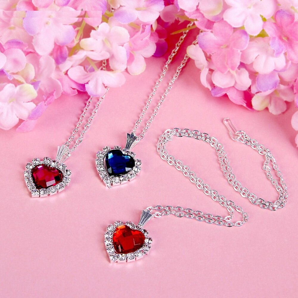 Украшение Выбражулька Серия бижутерии «Слушай своё сердце» серебряный розовый синий красный