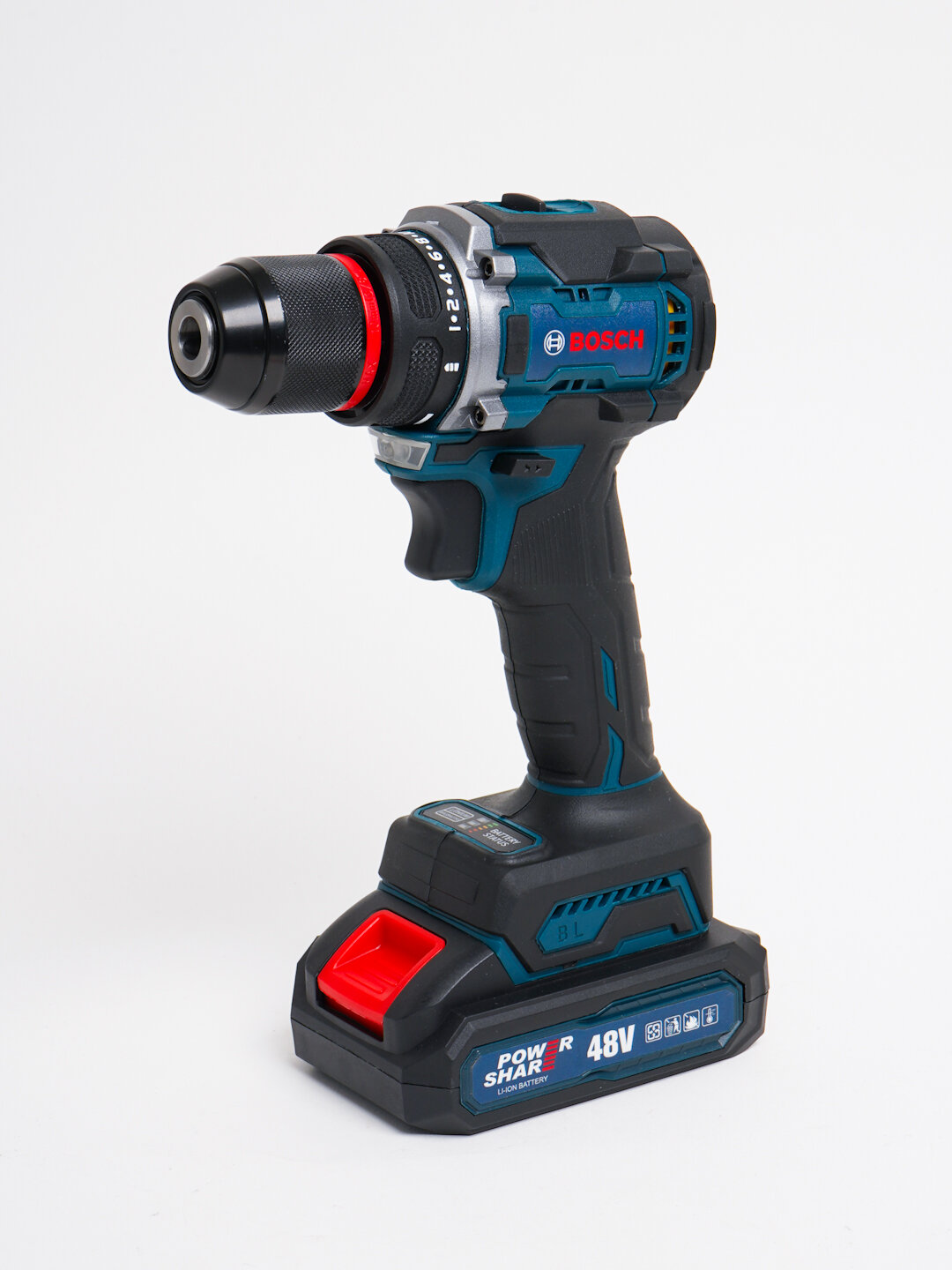 Аккумуляторный бесщеточный Шуруповёрт 48 Вт : быстрозажимной, 2 скорости — фото 1