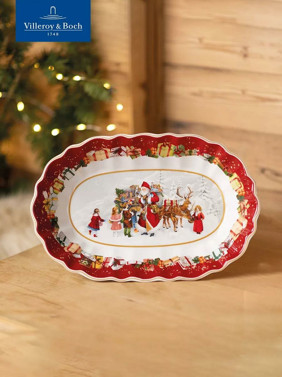 Блюдо новогоднее 29х19см, Toy's Fantasy, Villeroy & Boch, Премиум-Фарфор