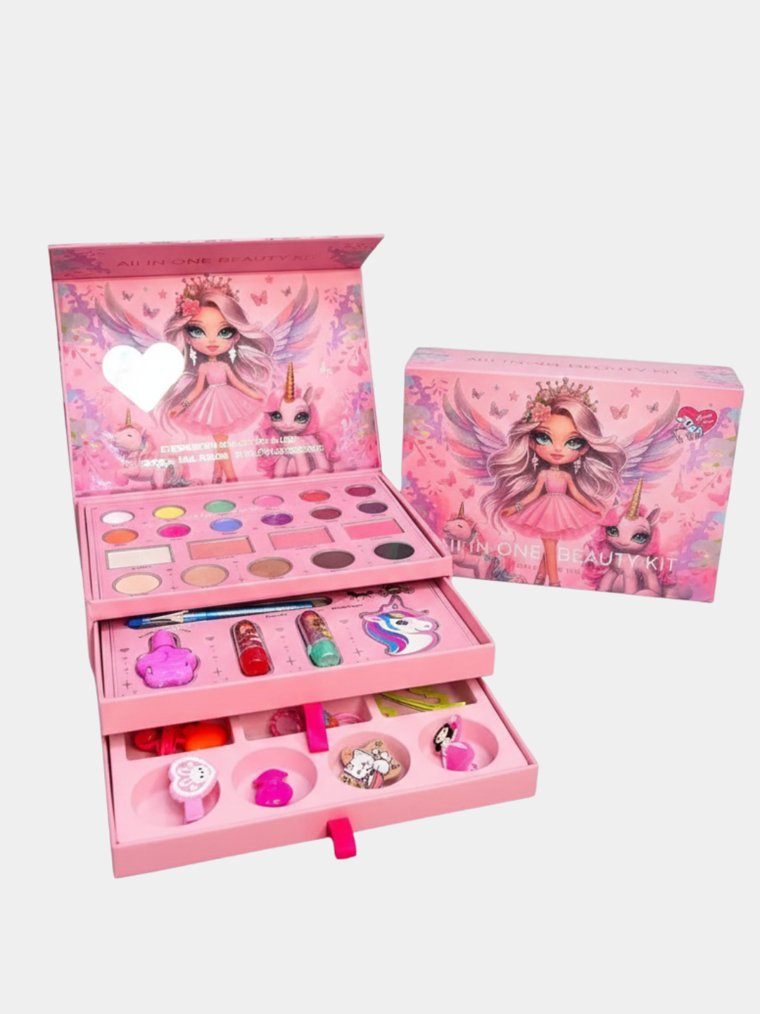 Набор детской декоративной косметики, тени, румяна, помада, блеск для девочек — фото 1