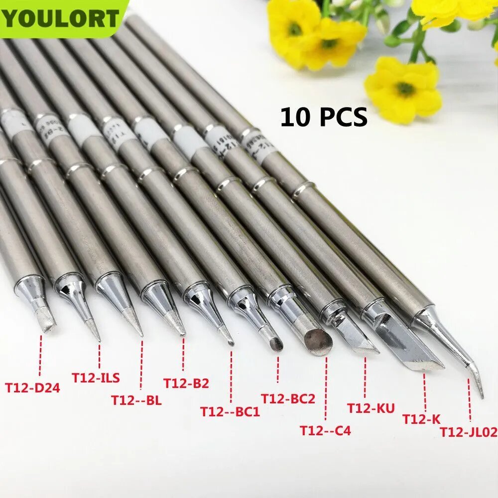10шт/T12-D24 ILS BL B2 BC1 BC2 C4 KUK JL02 Наконечники для паяльника серии T12 для пайки FX951 STC И STM32 OLED