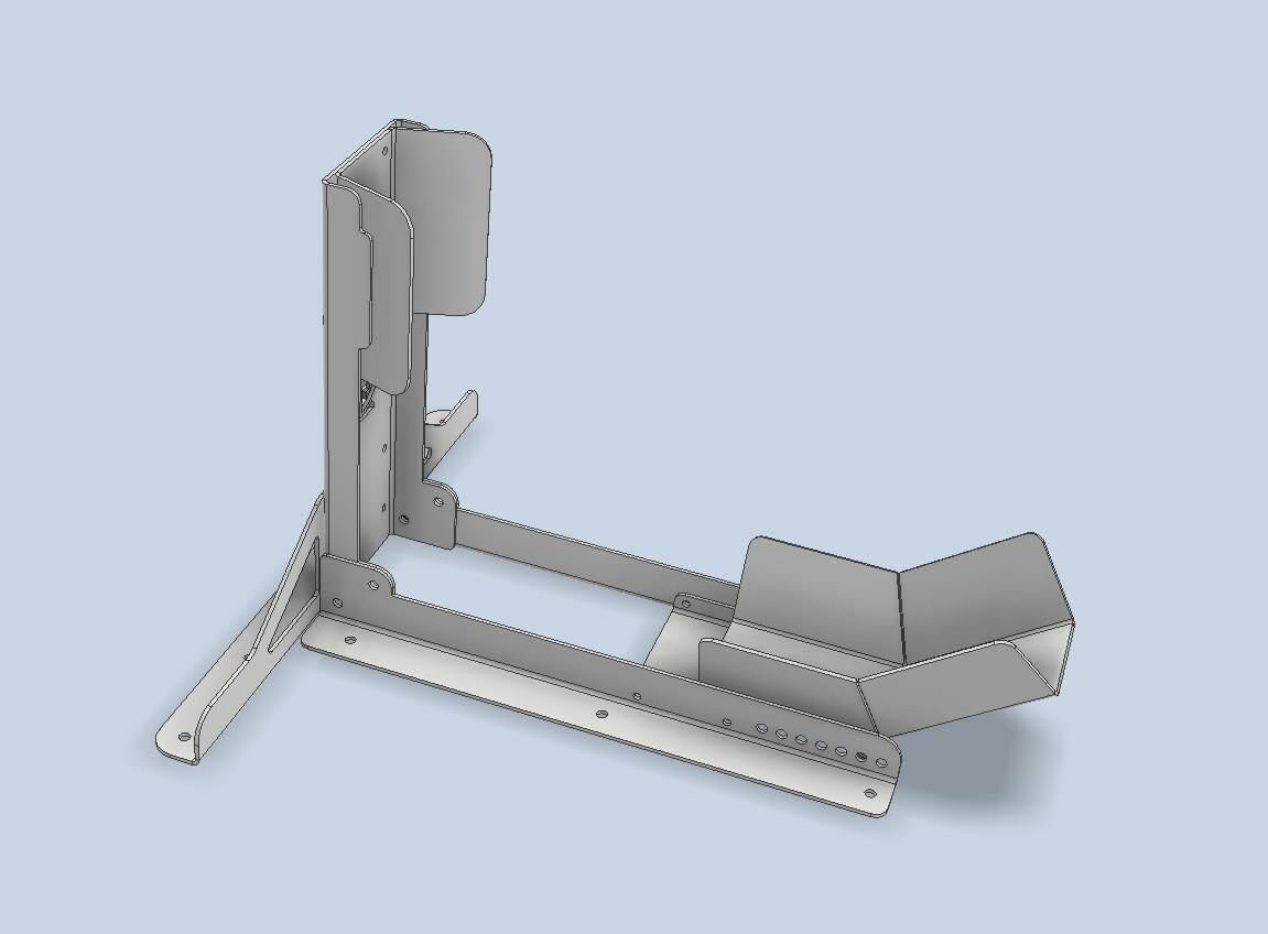 Подставка ловушка для колеса мотоцикла модель 215 графит — фото 1