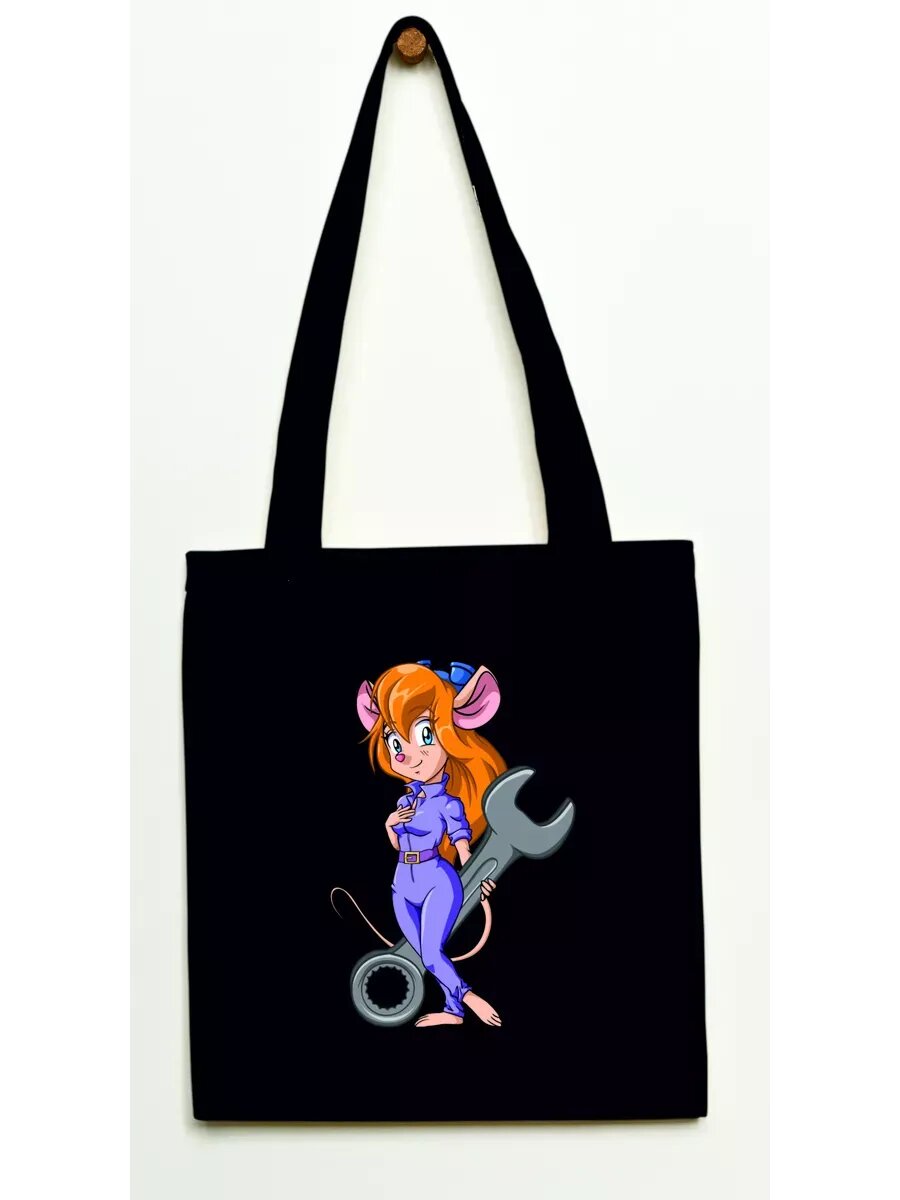 Шоппер с принтом Чип и Дейл. Гаечка