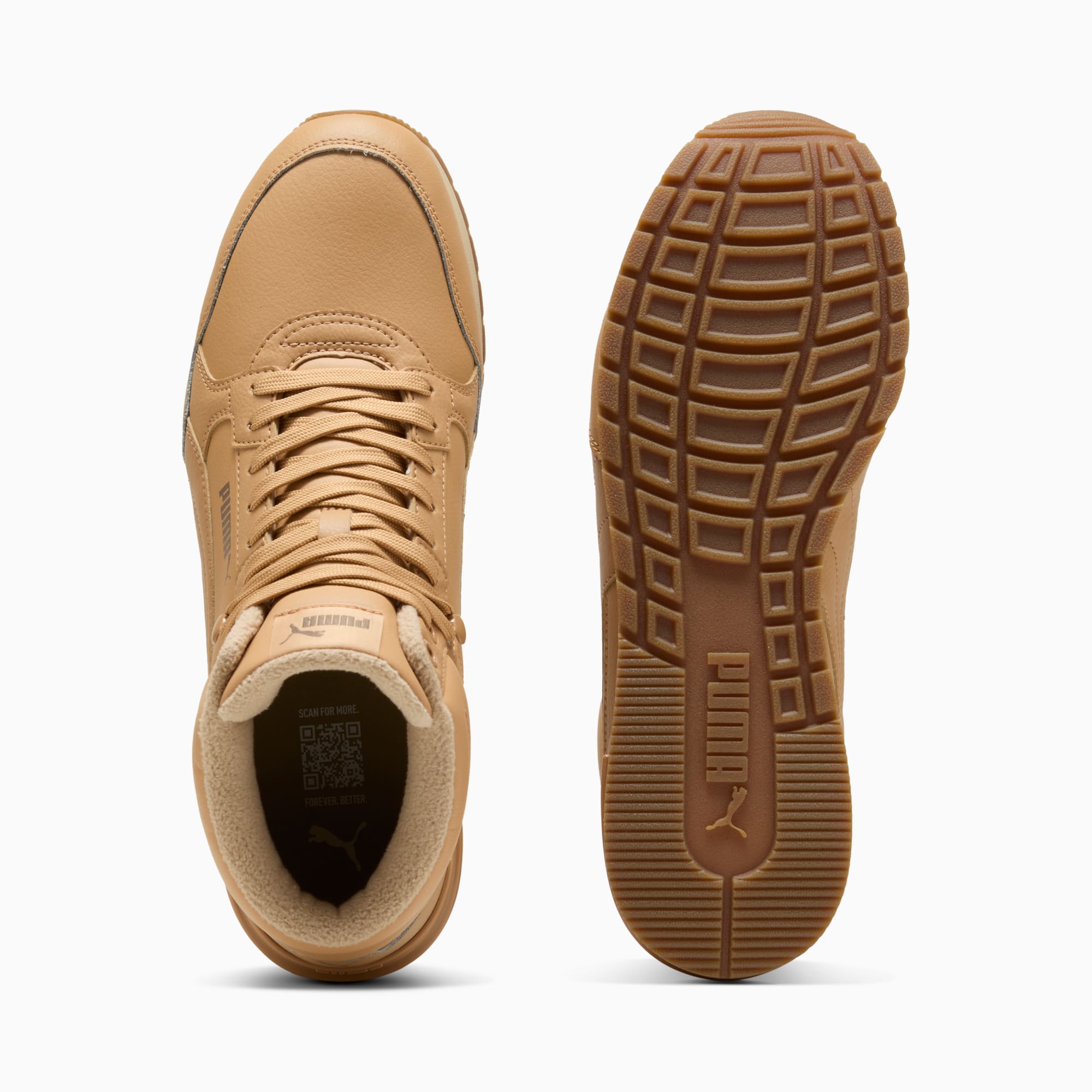 Кеды PUMA ST Runner v4 Mid, размер 6 UK, бежевый — фото 1
