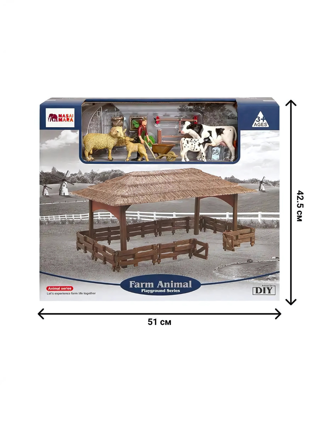 Игровой набор "На ферме", фигурки, домик, для детей от 3 лет — фото 1