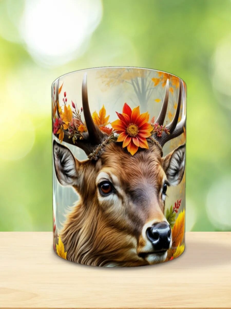 Кружка Doe in autumn