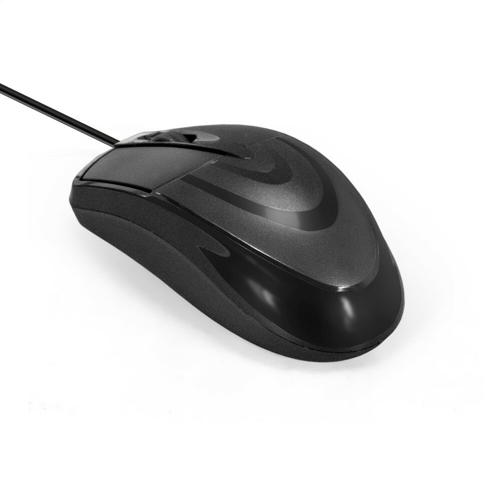 Мышь ExeGate Professional Standard SH-8025-OEM (USB, оптическая, 1000dpi, 3D, 3 кнопки и колесо прокрутки, длина кабеля 1,5м, черная, brown box) (EX295307RUS)