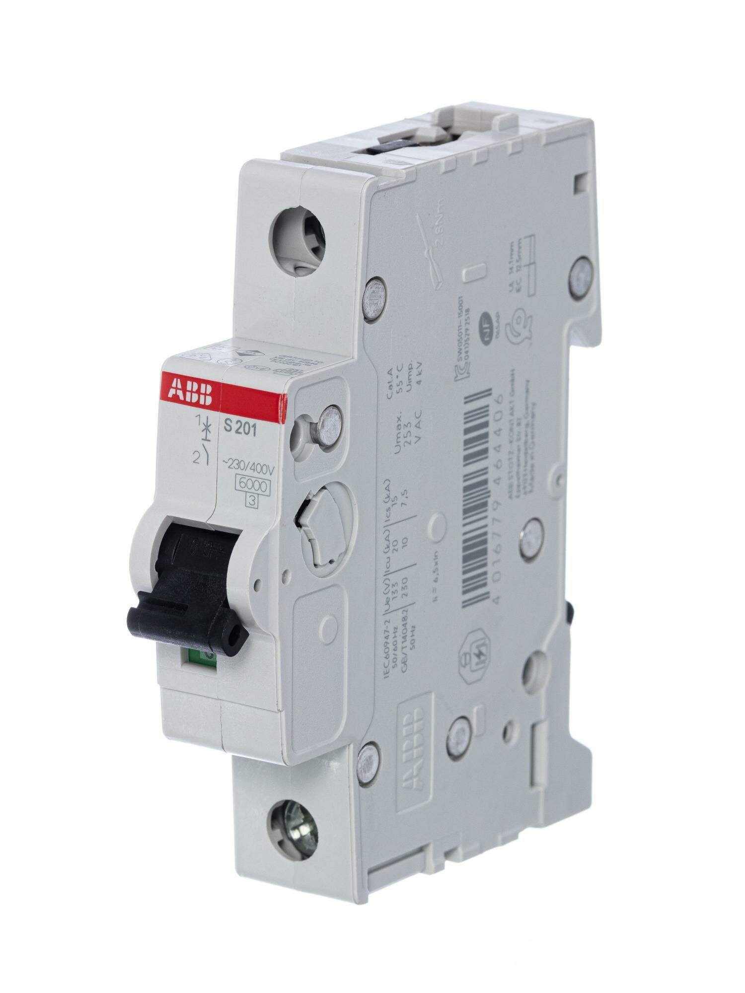 ABB Выключатель автоматический 1-полюсной S201 C10, 2CDS251001R0104