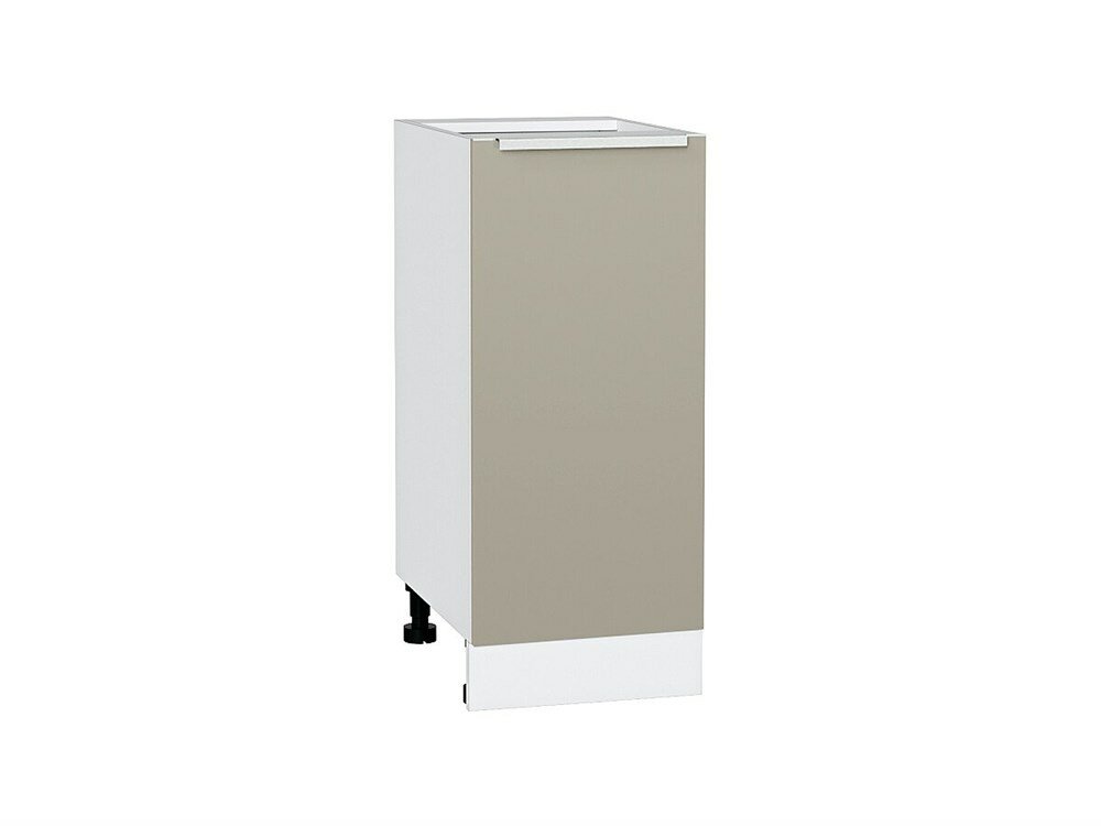 VVT Шкаф нижний с 1-ой дверцей Фьюжн Белый, Silky Grey, 350 В*Ш*Г 816*350*480, фасад МДФ Silky Grey, корпус Белый Silky Grey