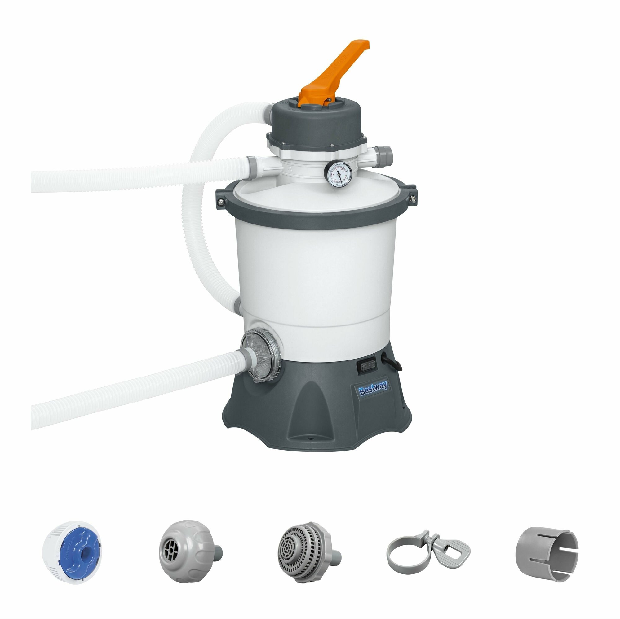 Песочный фильтр 3028л Bestway. Фильтрующий насос для каркасных бассейнов надувных бассейнов. Артикул 58515