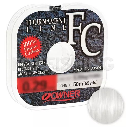 Флюорокарбон Owner Tournament Line Fluorocarbon 50м. 0.29мм. CLEAR