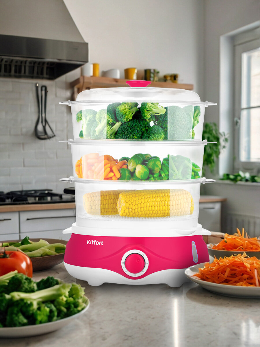 Пароварка Kitfort КТ-6453 — фото 1