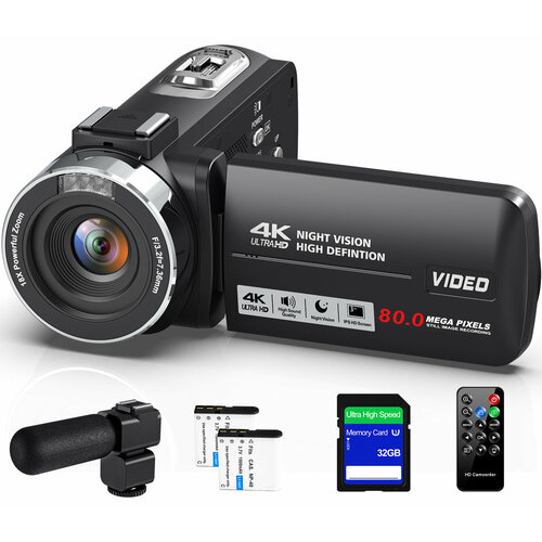 Видеокамера 4K 44 мегапикселя 18x зум ИК-камера с SD картой 32 Гб 9539₽