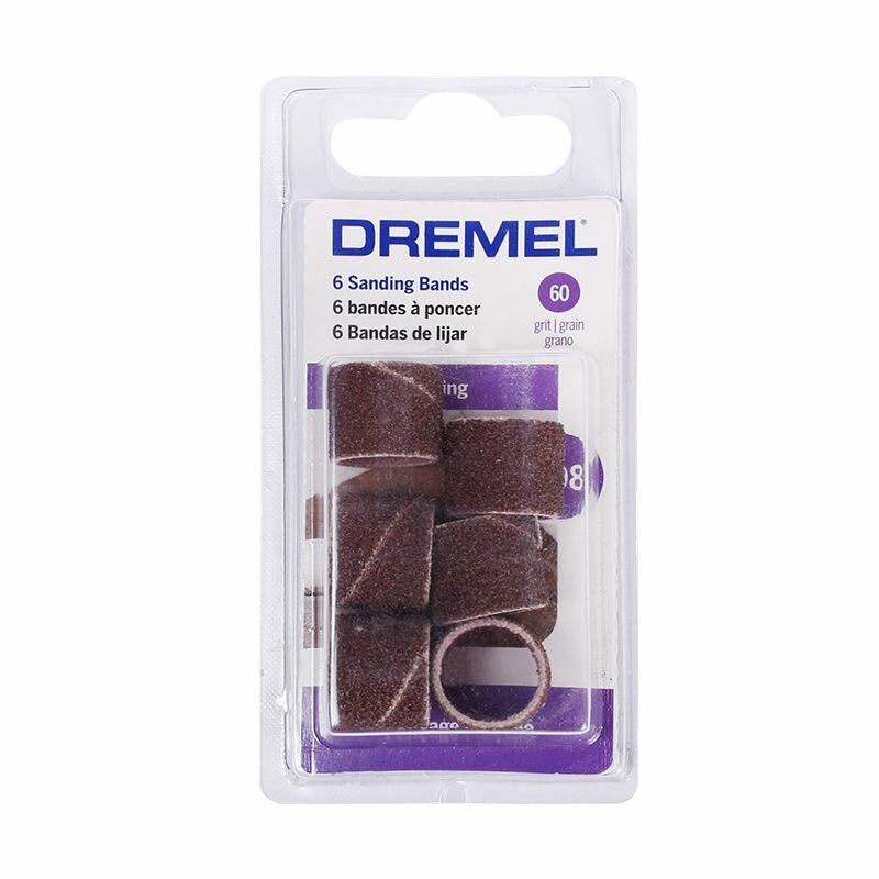 Шлифовальные барабаны Dremel 408. P60. зернистость 60 . 6 шт