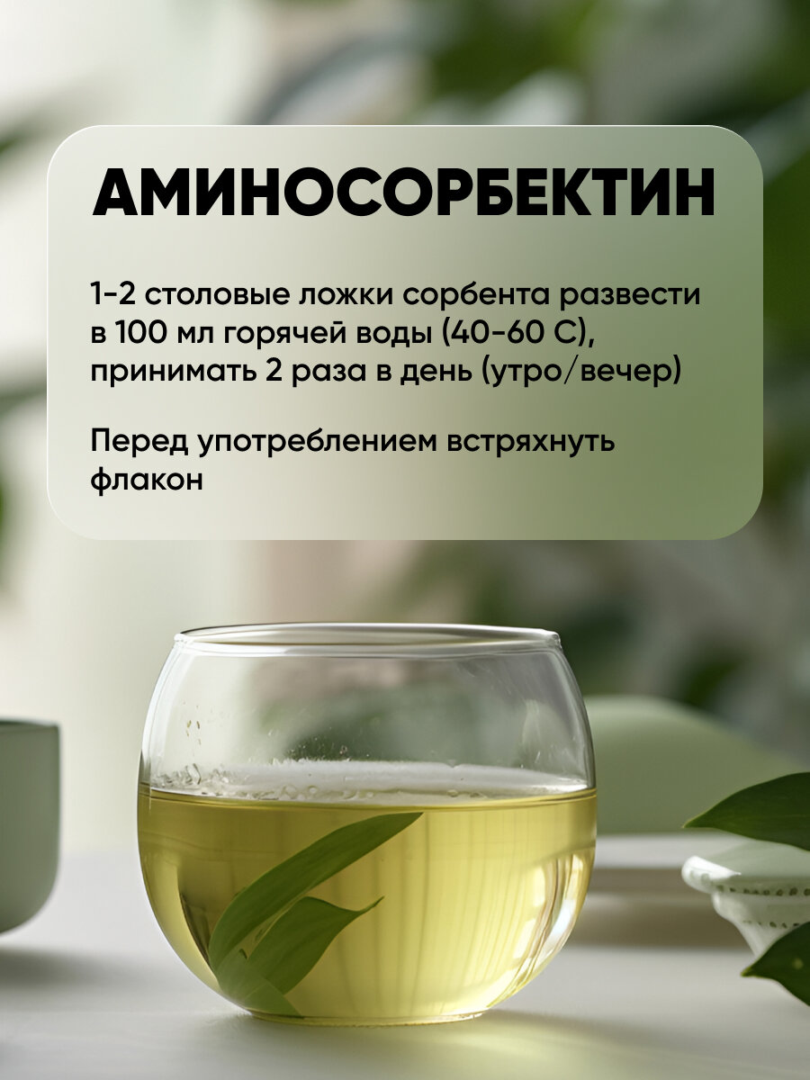 Изображение Аминосорбектин, природный сорбент, для очищения организма, 500мл х2