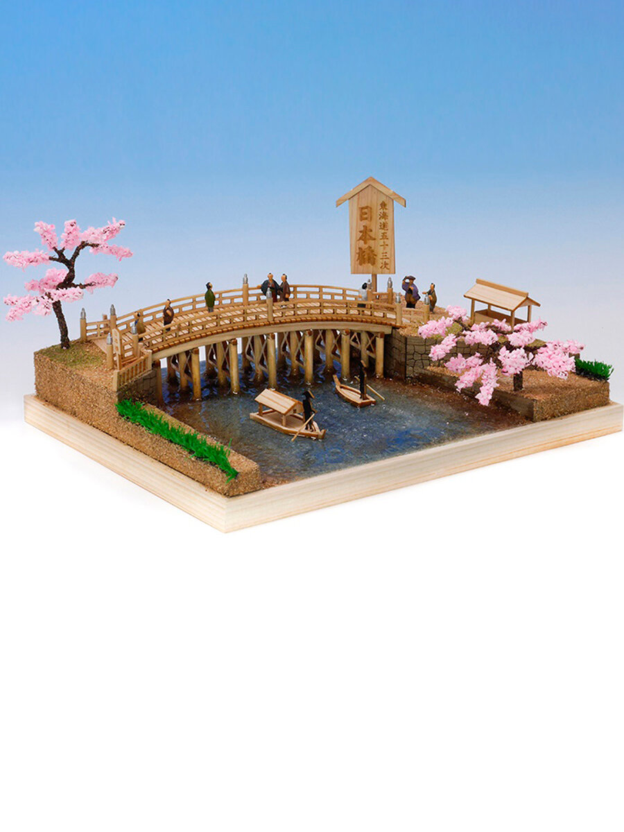Сборная модель от Woody Joe, мост Tokaido Nippon-Bashi, 168х134х80 мм, М.1:150
