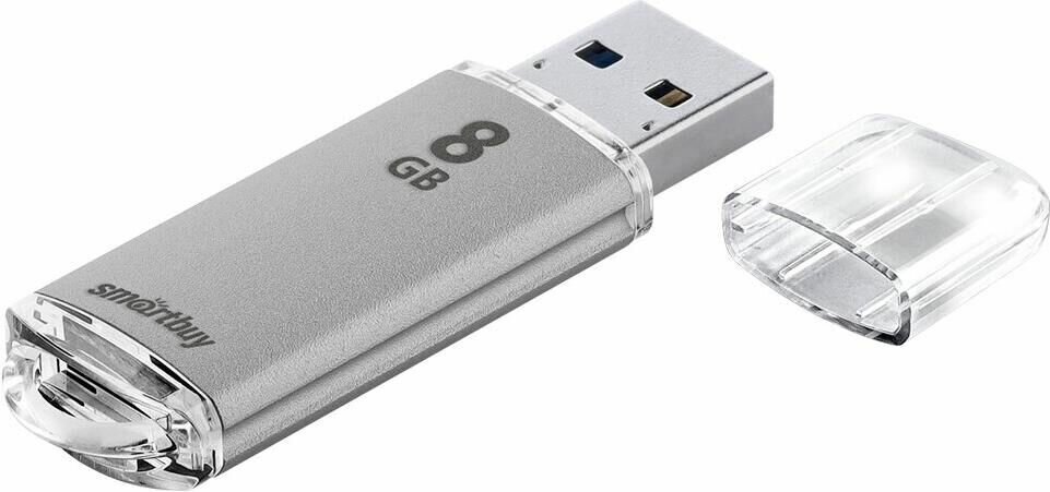 Флешка USB флеш карта (SB8GBVC-S) 8GB V-CUT SILVER