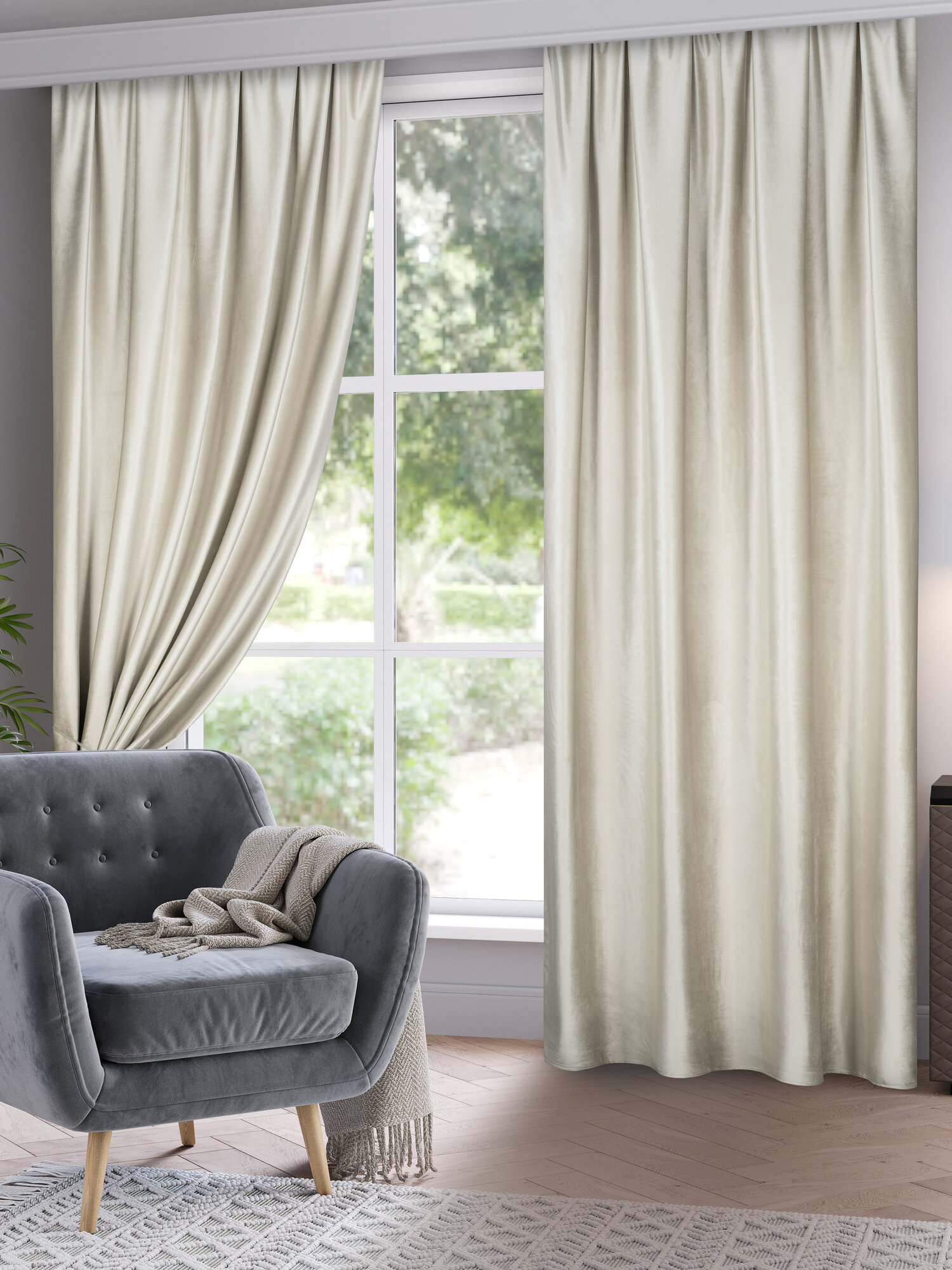 Плотные бархатные шторы в спальню 150х270 см Verdi Marianna / 03 — фото 1