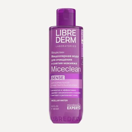 Изображение товара Мицеллярная вода для очищения и снятия макияжа Librederm Sense Miceclean, для нормальной и чувствительной кожи, 200мл