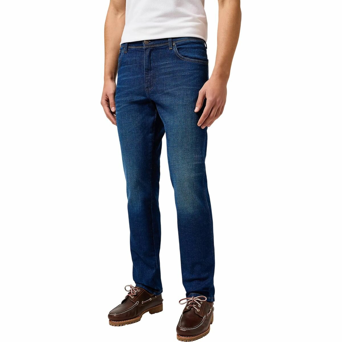 Джинсы зауженные Wrangler Men Texas Slim Jeans, размер 32/34, cиний