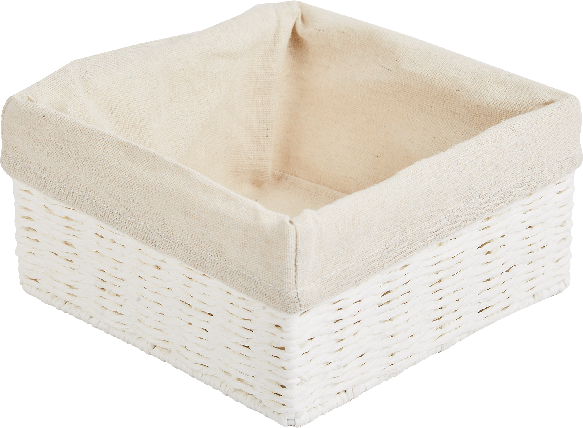 Корзина для хранения 20x10x20 см бумага цвет белый