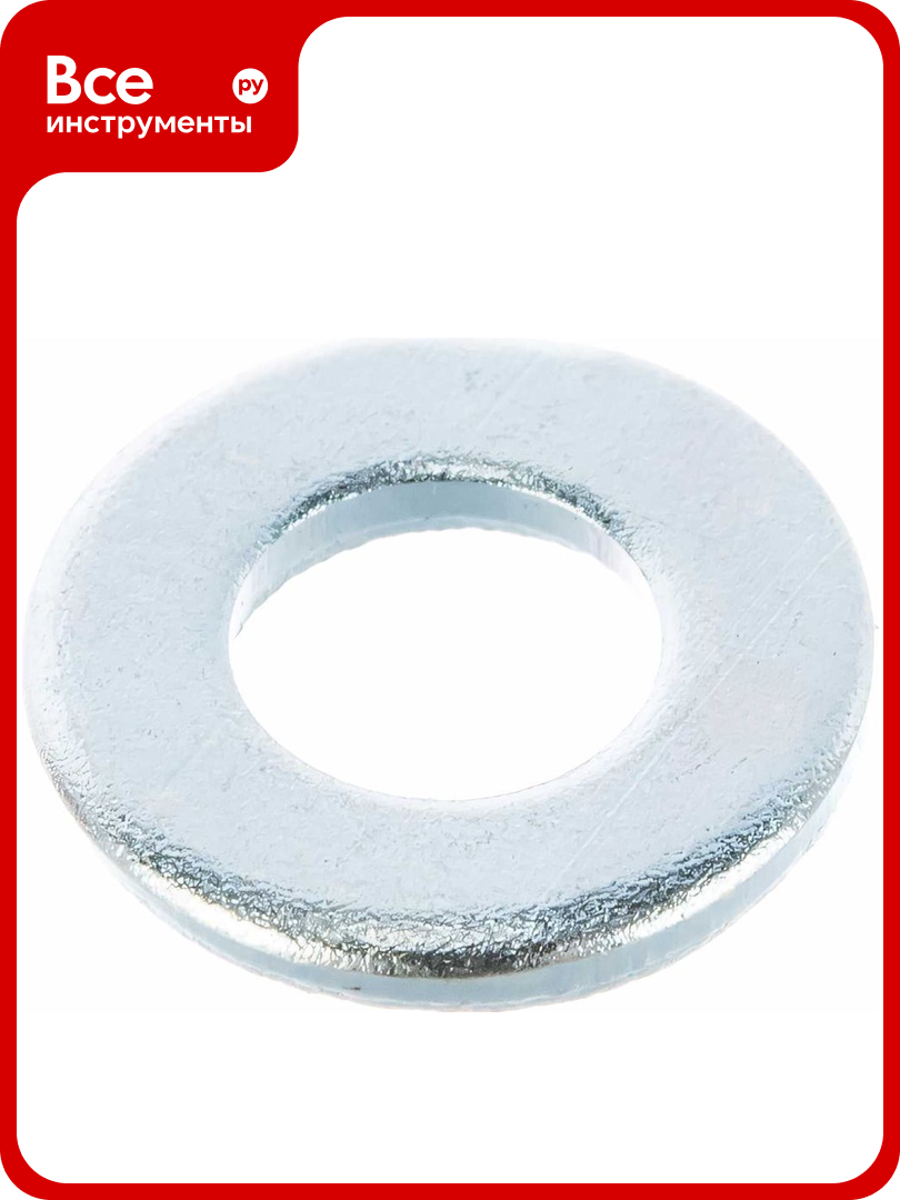 Плоская оцинкованная шайба DIN125а М6 300шт - коробка Tech-Krep 105259