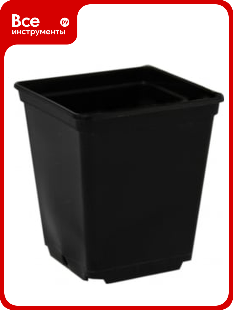 Горшок для рассады Ангора 0.5 л 9x9х10 см квадратный черный А5501чр