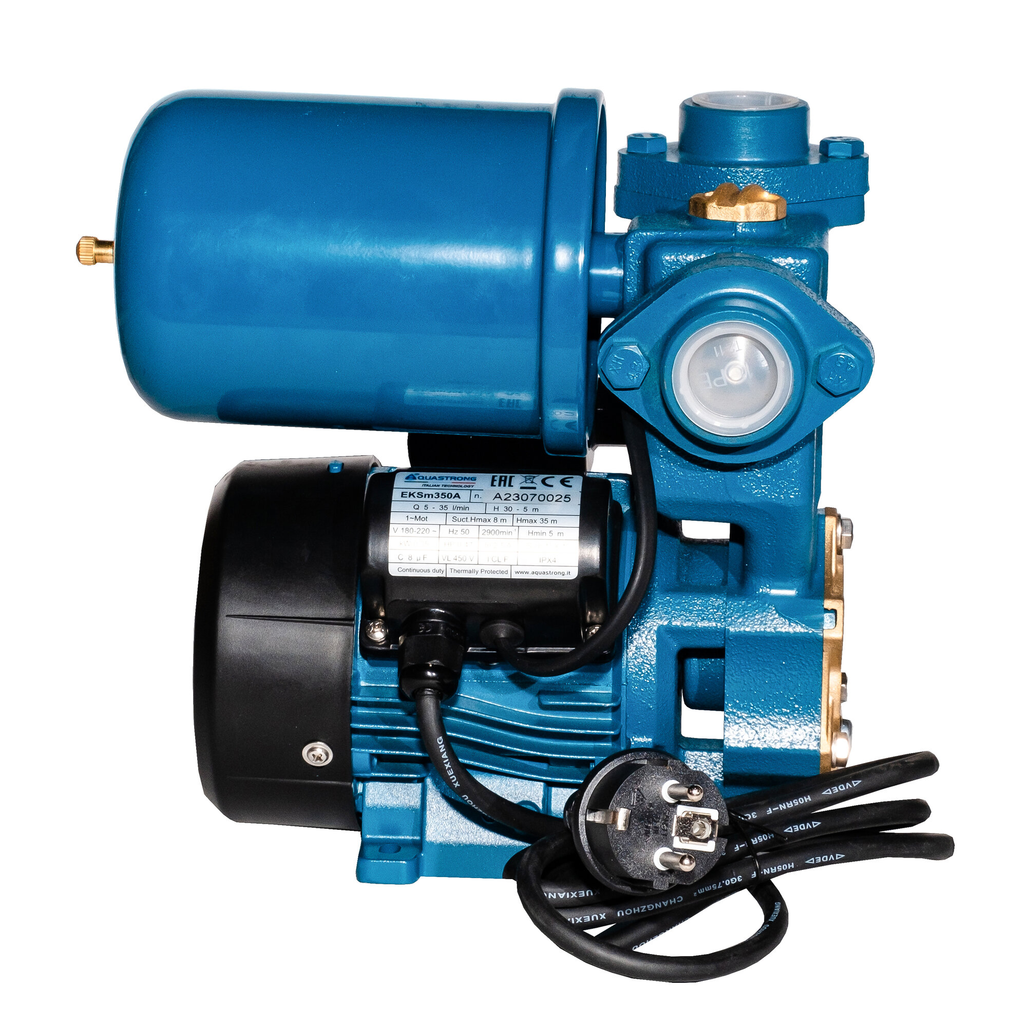 Насосная станция Aquastrong EKSm350A самовсасывающая чугунный насос 350 Вт