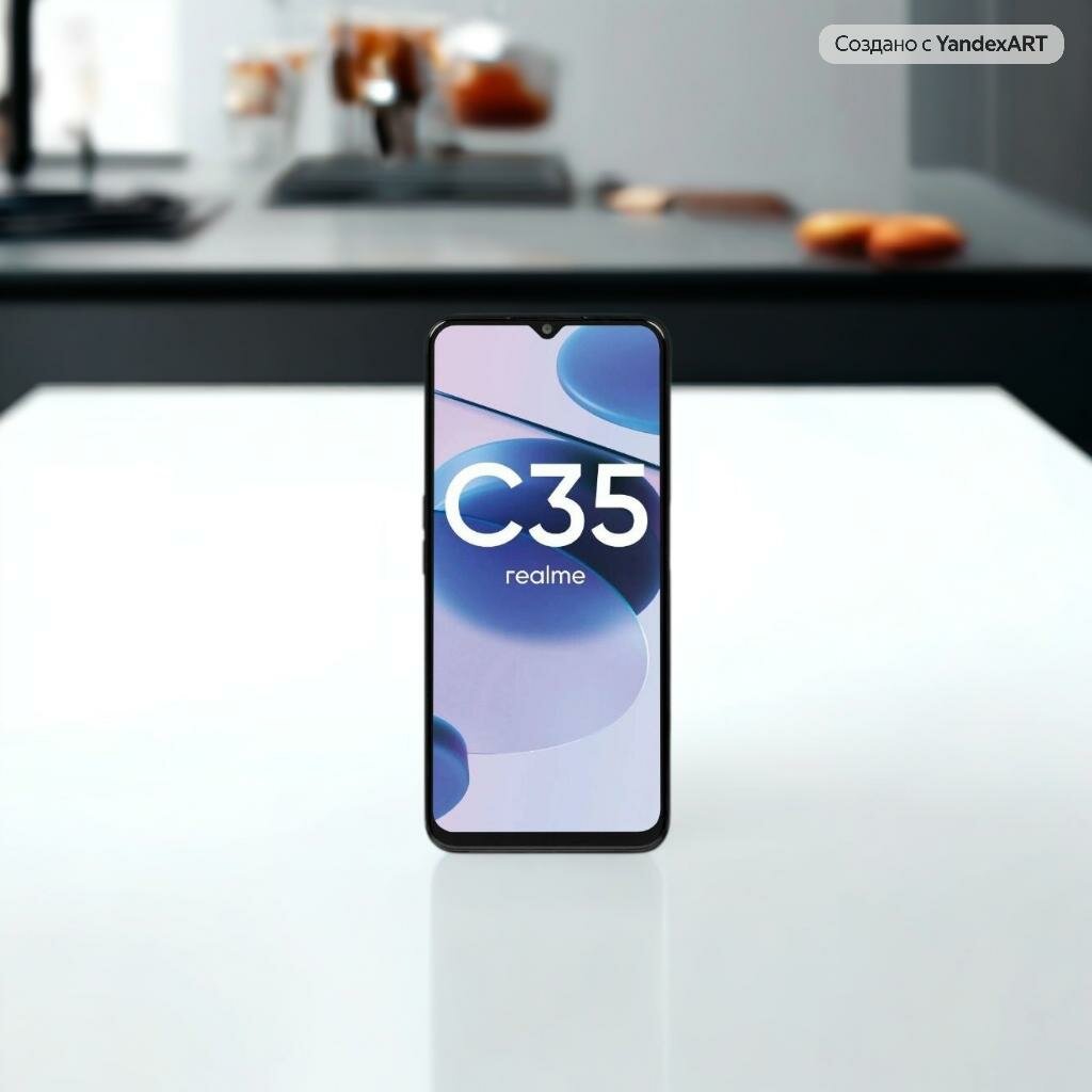 Смартфон Realme C35, 4/128 GB, NFC, экран 6,6", камера 50Mп, черный