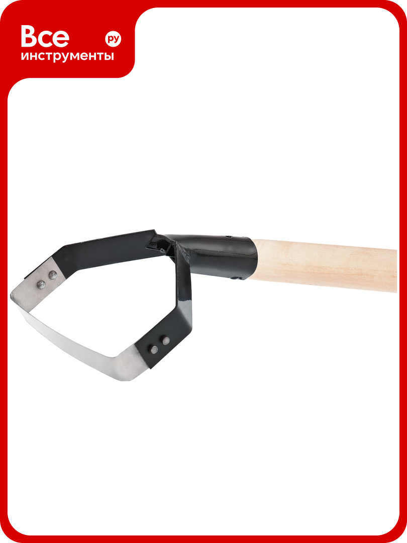 Полольник петлеобразный КЭС рессорно-пружинная сталь, 155х1250 мм, деревянный черенок 21010064