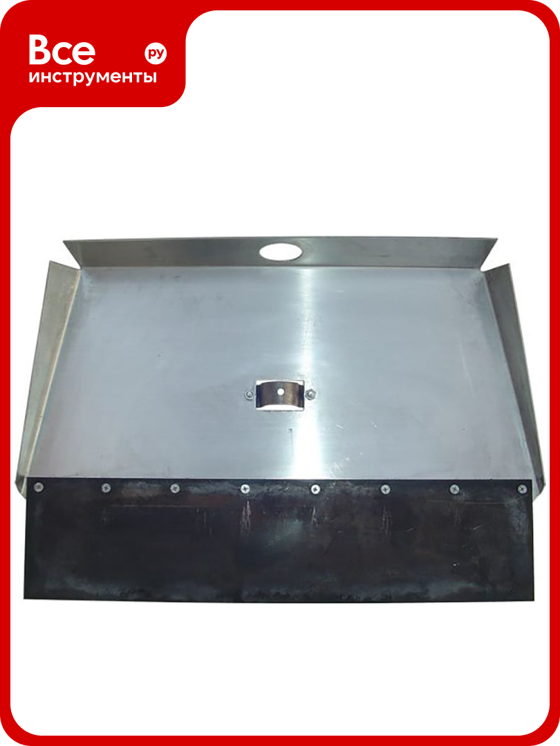 Лопата-движок RUSСАД На века 500x320x2 мм алюм 3-х бортный с накладкой 12 см сталь 65Г 7698