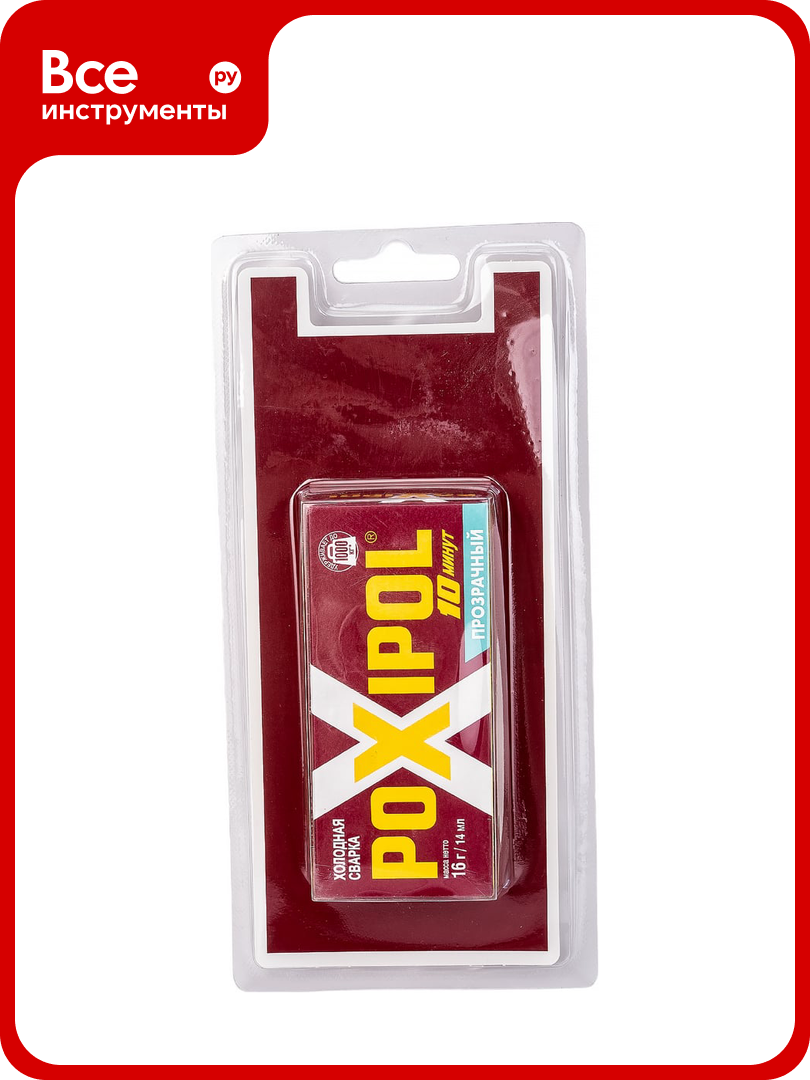 Холодная сварка Poxipol прозрачный блистер 14 мл 00252