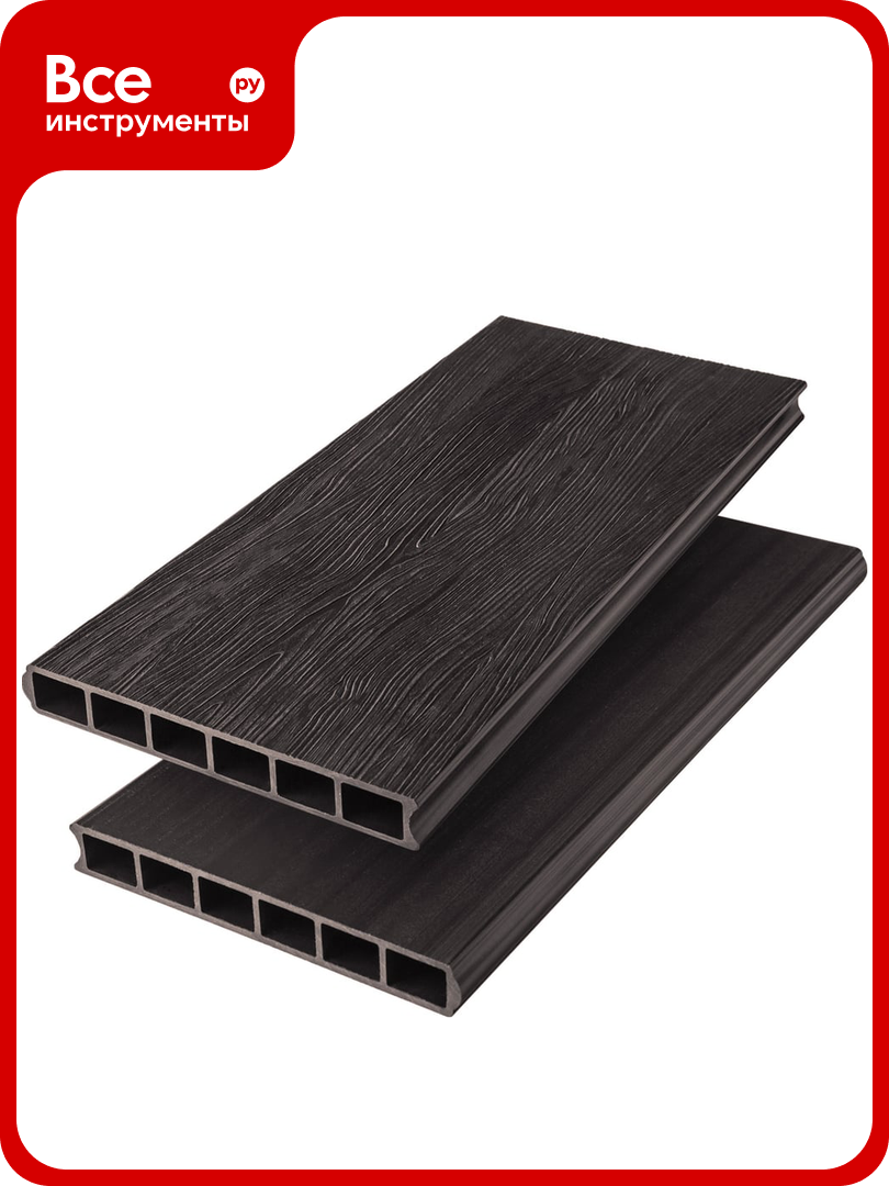 Комплект из 4-х 3D-досок ДПК Еврогрядка 1500x30x225 для грядок и клумб цвет Венге EGD15-225-3D