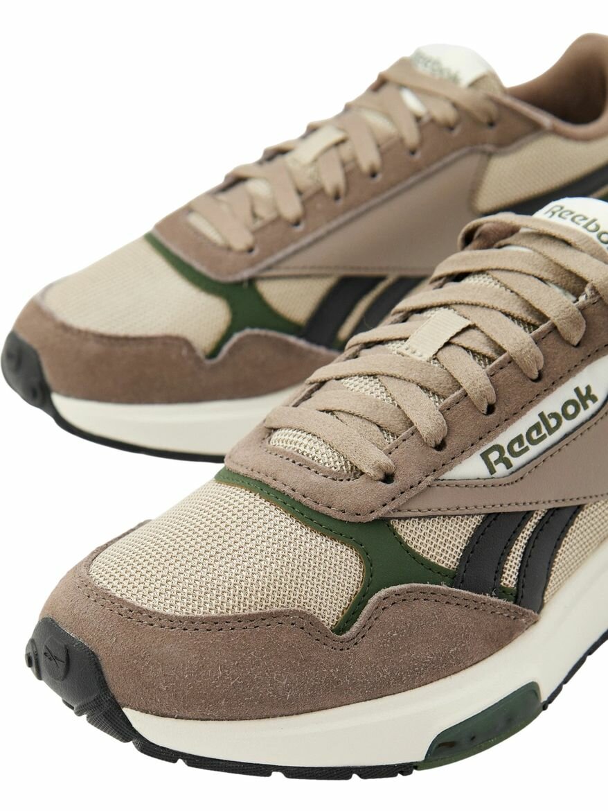 Кроссовки Reebok Glide Dmx, полнота F, размер 8,5 US, серый/черный/зеленый — фото 1