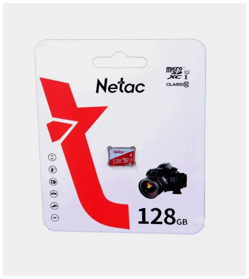 Карта памяти Netac P500 ECO, microSDXC, 128 ГБ, Class 10, UHS-I U1, R/W 90/25 МБ/с, 1 шт. (NT02P500ECO-128G-S) — фото 1