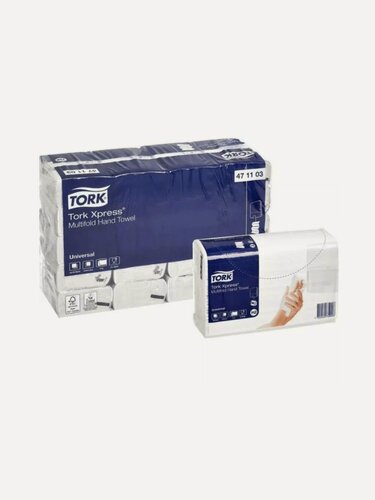 Изображение товара Tork Полотенца бумажные листовые H2 471103 двухслойные, 20 пачек по 190 листов