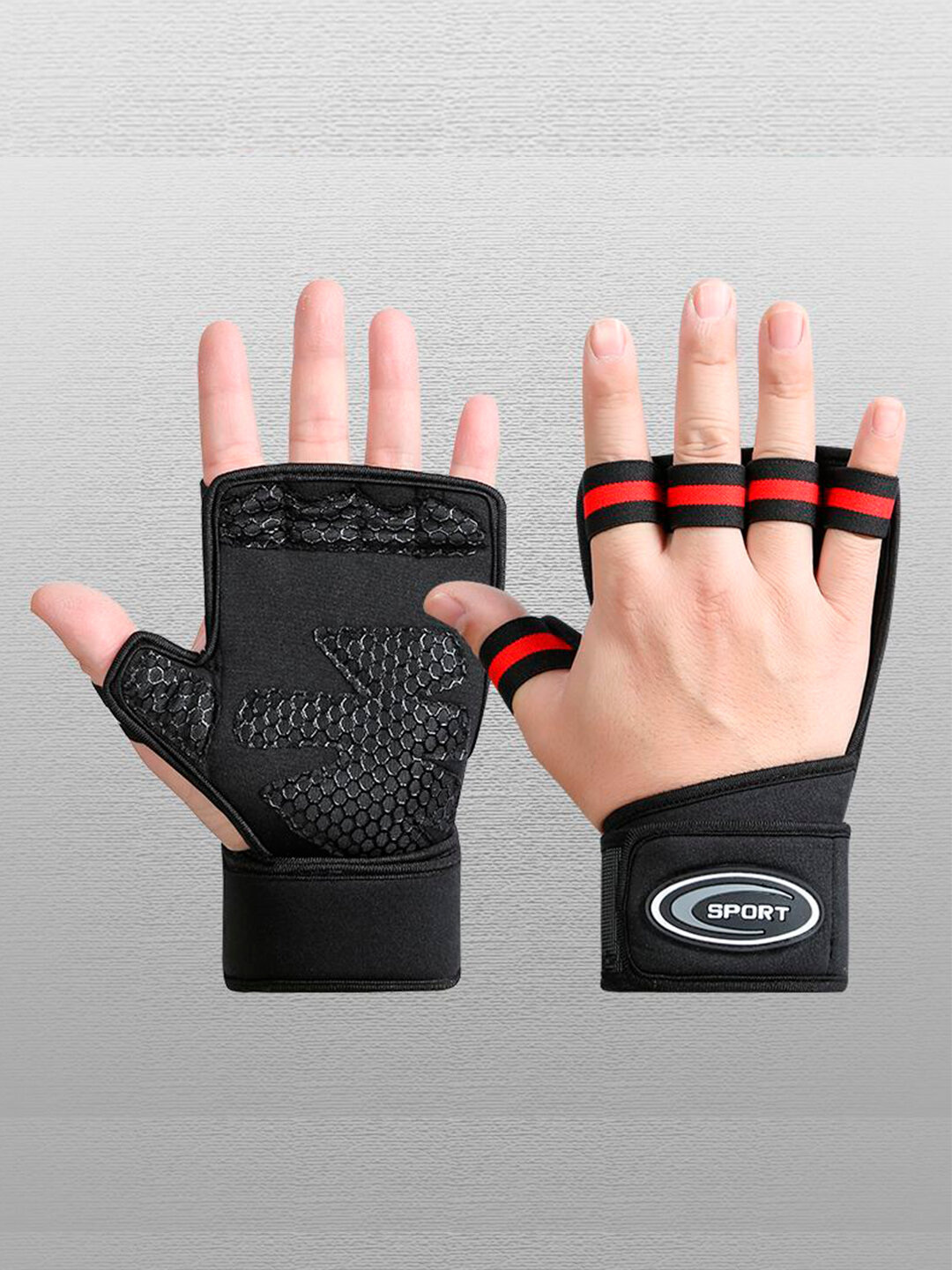 Перчатки  для мужчин и женщин, размер 5,  Black/Black/Pink — фото 1