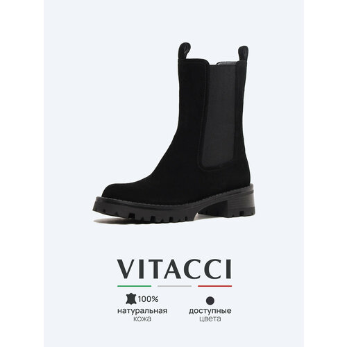 фото Ботинки vitacci, размер 38, черный
