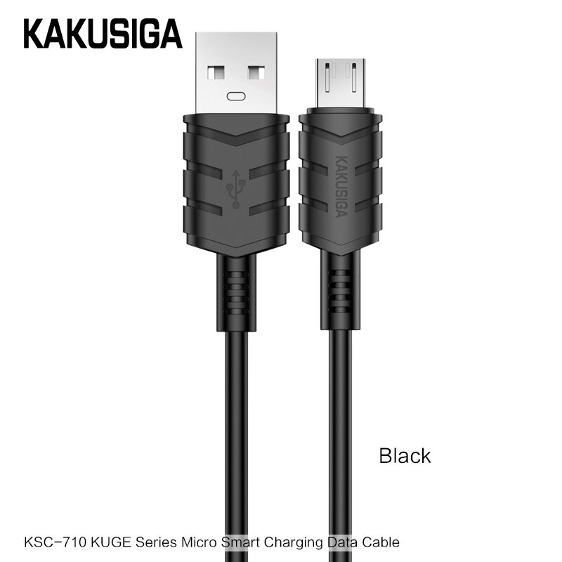 Кабель USB KAKUSIGA KSC-710, microUSB, для быстрой зарядки смартфонов, 1м, черный