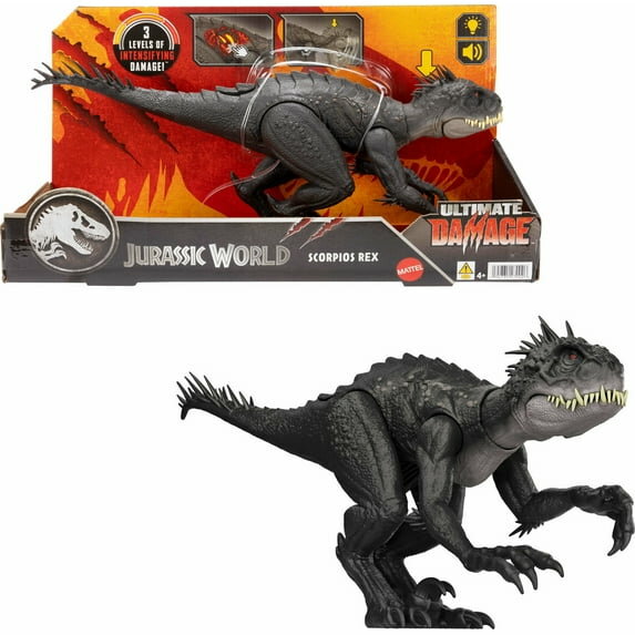 Jurassic World Scorpios Rex Ultimate Damage – интерактивная фигурка динозавра со светом и звуком