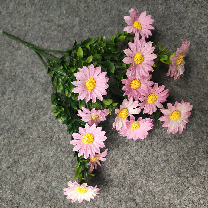 Fale crystal chrysanthemum floral stems multicolor home decor photography props faux botanical display