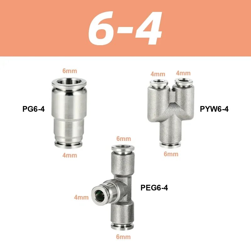 Соединитель для шлангов GATELN PG6-4, 6-4