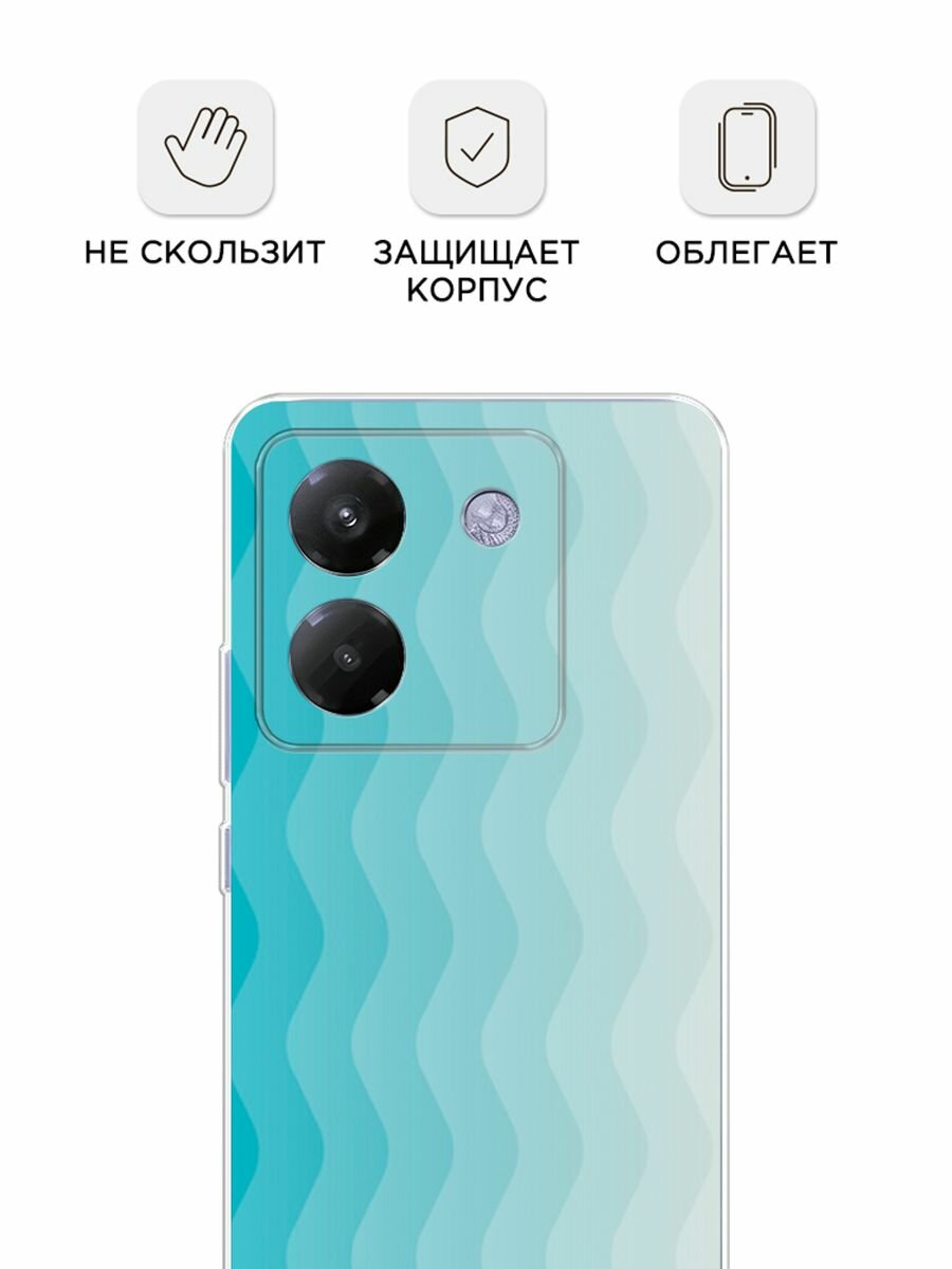 Чехол на Poco M7 Pro / Поко М7 Про с принтом морской градиент — фото 1